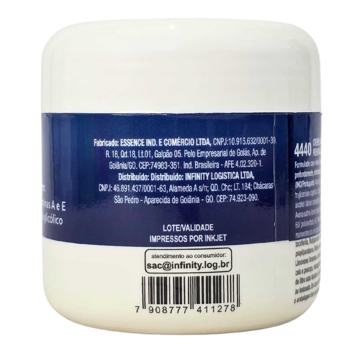 Creme facial com aveia coloidal renovação celular 50+ time reverse