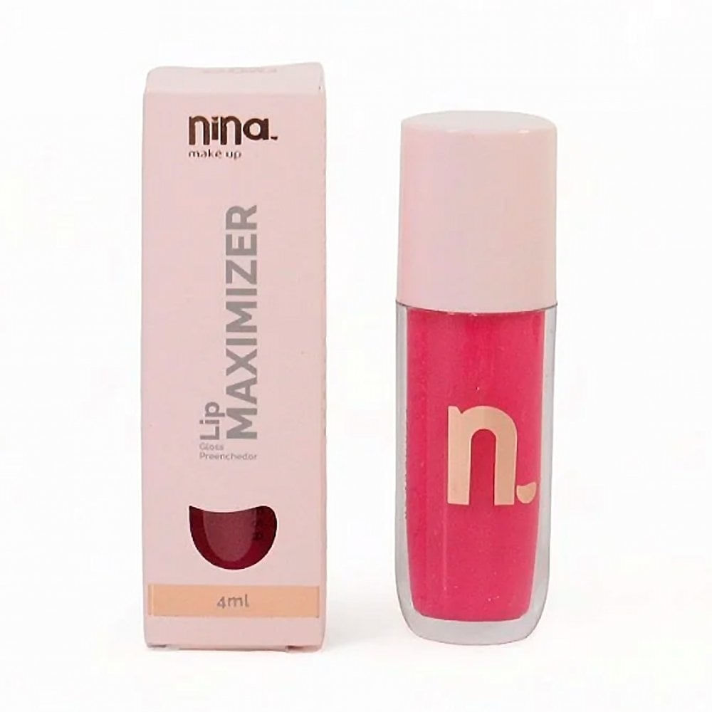 Gloss Labial Nina Make Up Lip Maximizer Framboesa