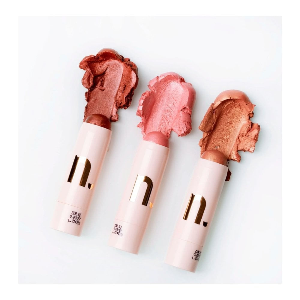 Blush Nina Make Up Stick Multifunções 3x1 Peach Glow