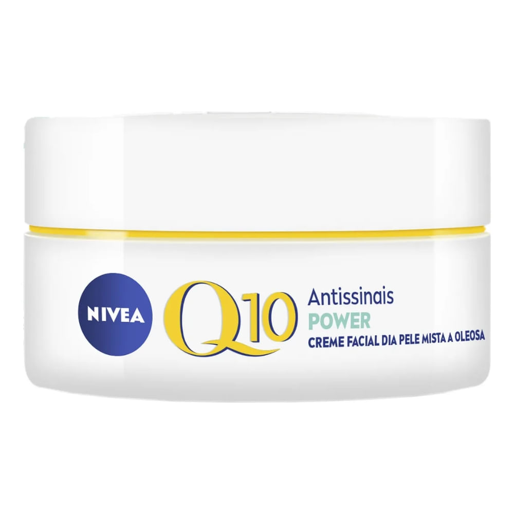 Creme Facial Nivea Antirrugas Q10 Power Diurno 30 FPS Oil Free Toque Seco - Antissinais