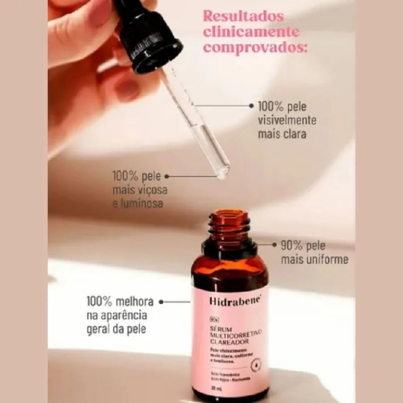 Sérum Clareador Hidrabene Multicorretivo Clareador - 30ml Ácido