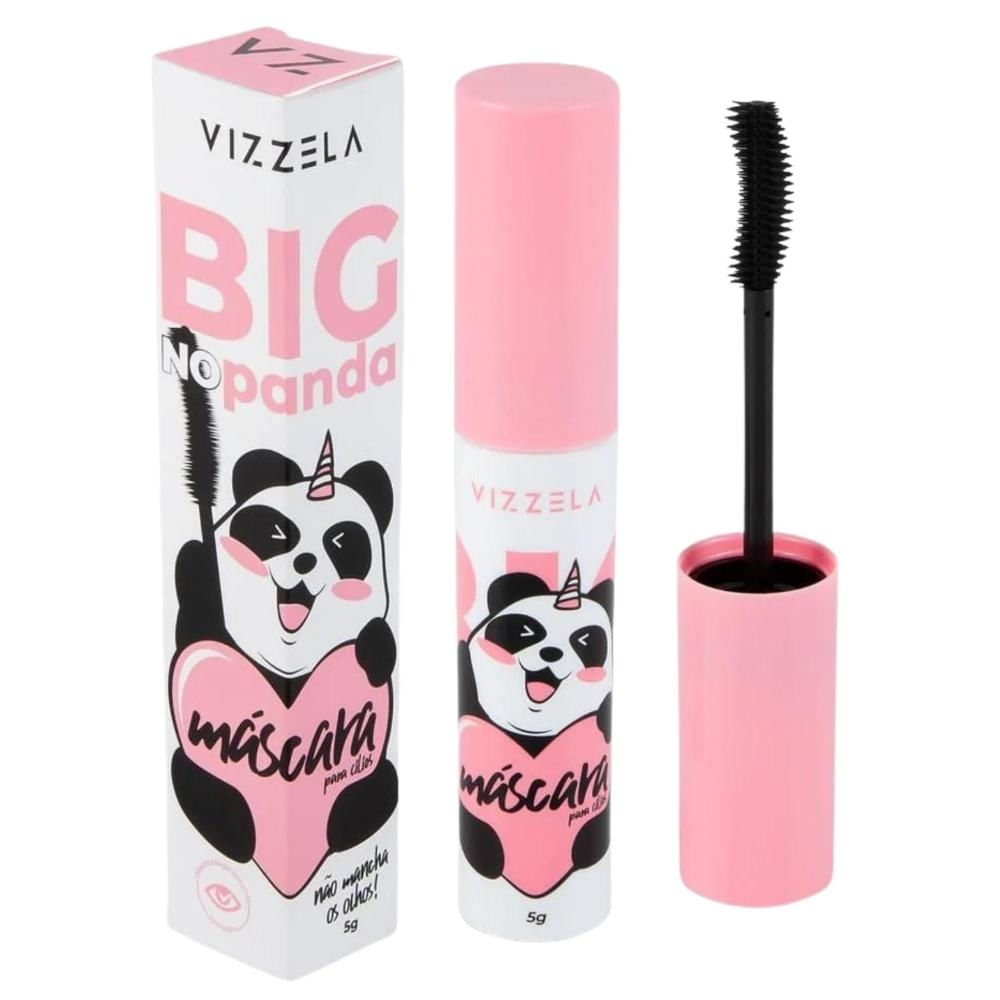 Máscara Para Cílios Preta Volume Curva Vizzela BIG No Panda
