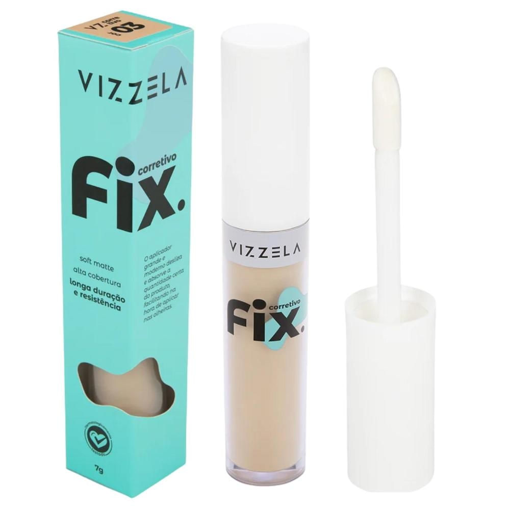Corretivo Líquido Fix Vizzela Alta Cobertura 7g Tom Cor 03
