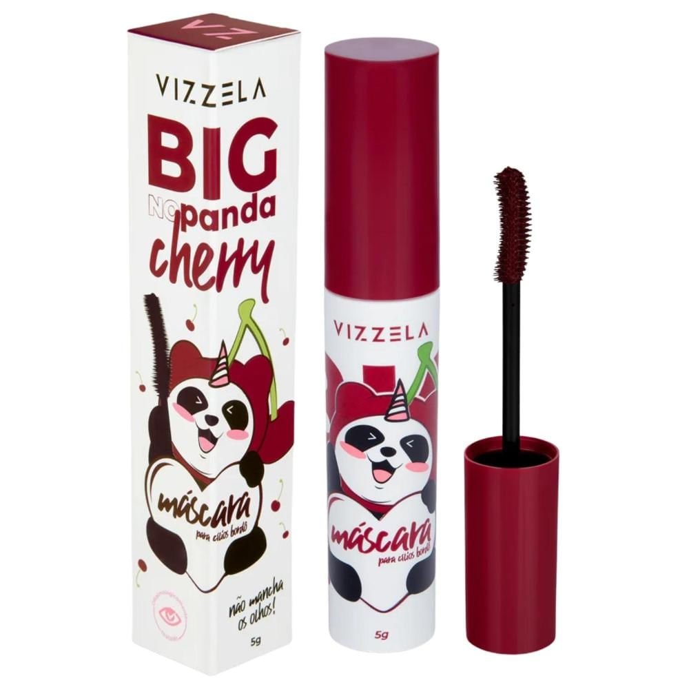 Máscara para Cílios Cherry Volume Curva Vizzela BIG No Panda