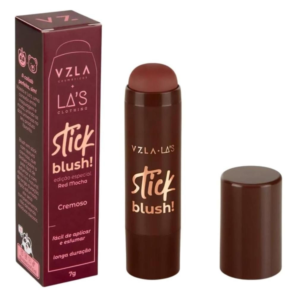 Blush Stick Vizzela Marrom Escuro Red Mocha LA s Vegano