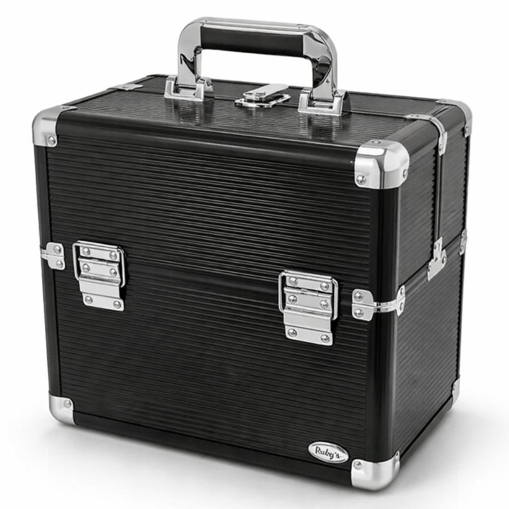 Maleta de Maquiagem Ruby´s Preta e Prata Fs-1166c