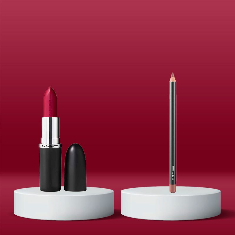 Kit M.A.C Duo Labial Batom Lovers Only + Lápis Spice - Época