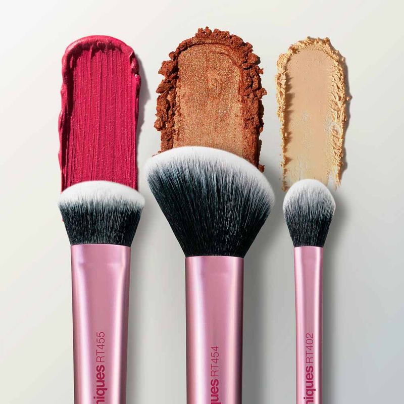 Brush3点セット【rk0905】 Real Techniques Peak Cheek Brush Kit com 3 Pincéis - Época Cosméticos