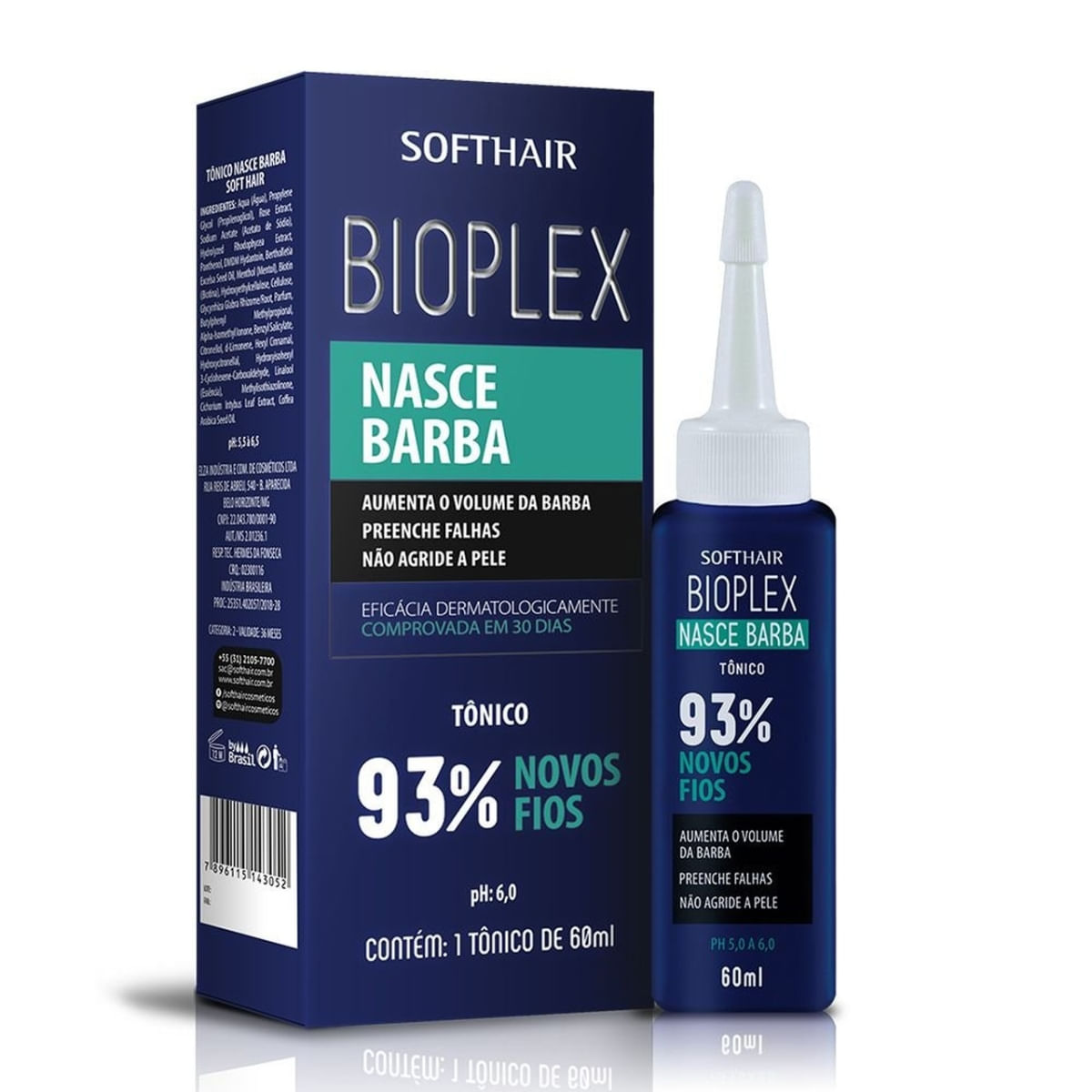 Tônico Nasce Barba Bioplex Soft Hair Crescimento