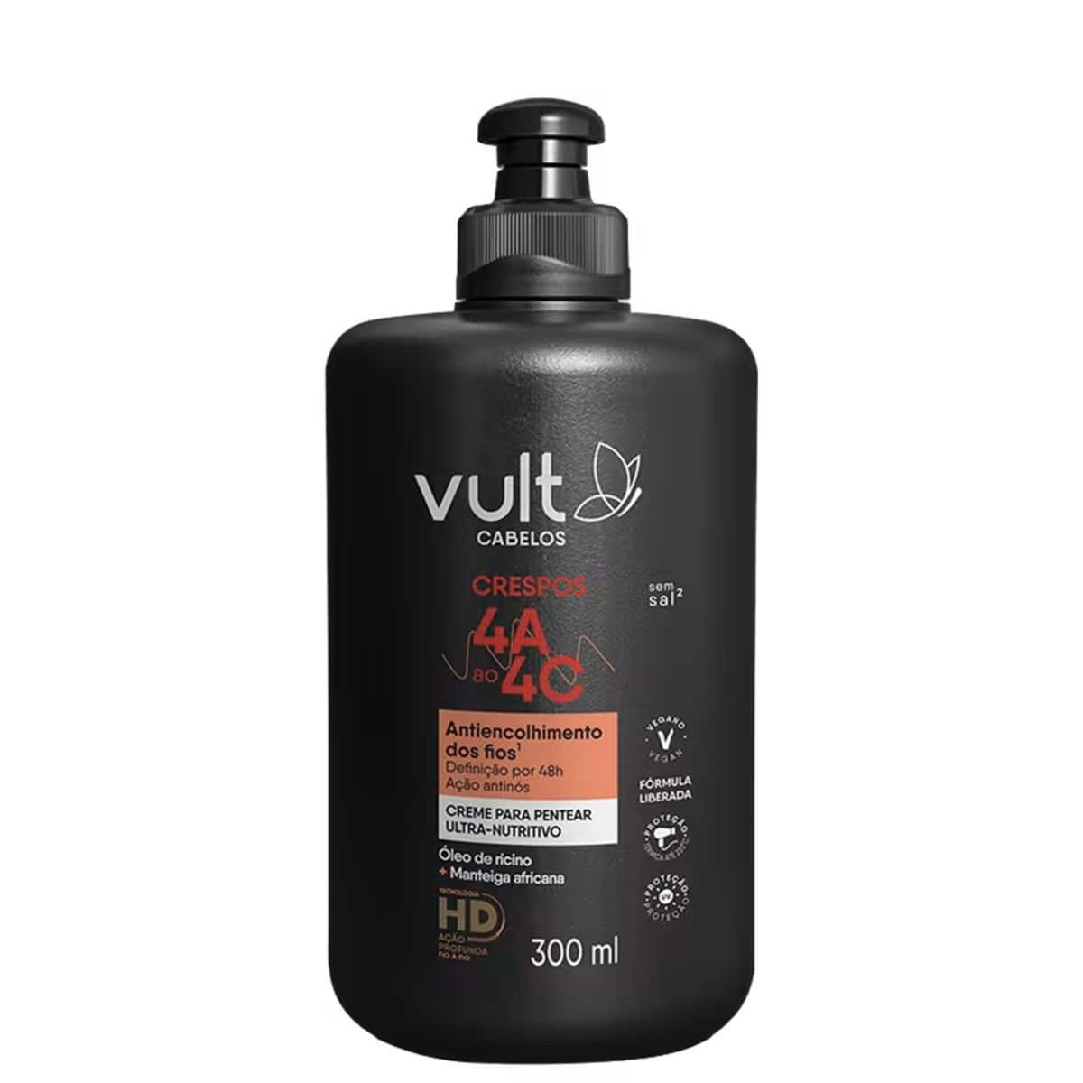 Creme Para Pentear Ultra Nutritivo Cabelos Crespos 4A a 4C 300ml