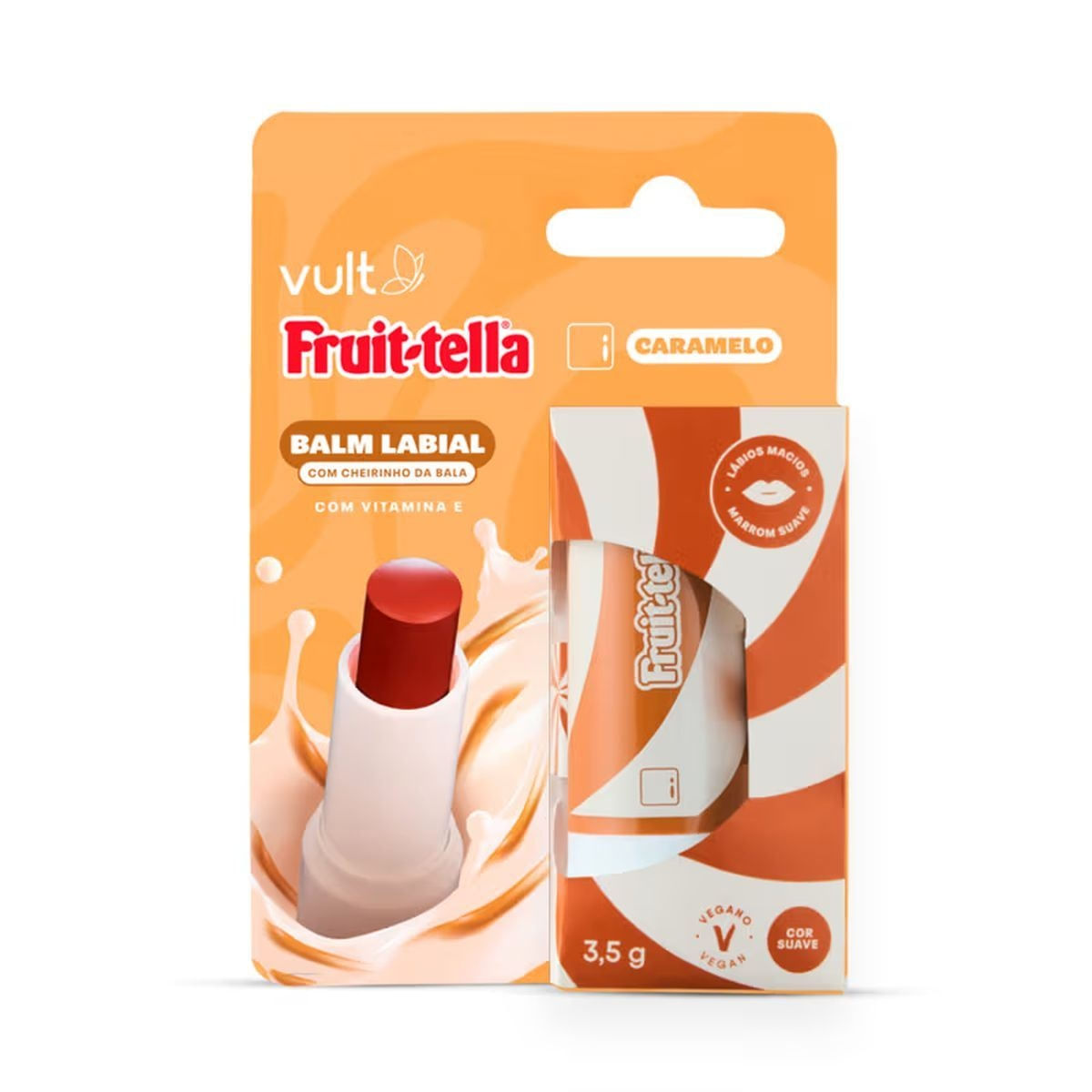 Balm Labial Marrom Caramelo Vult&Fruit-tella® 3,5g