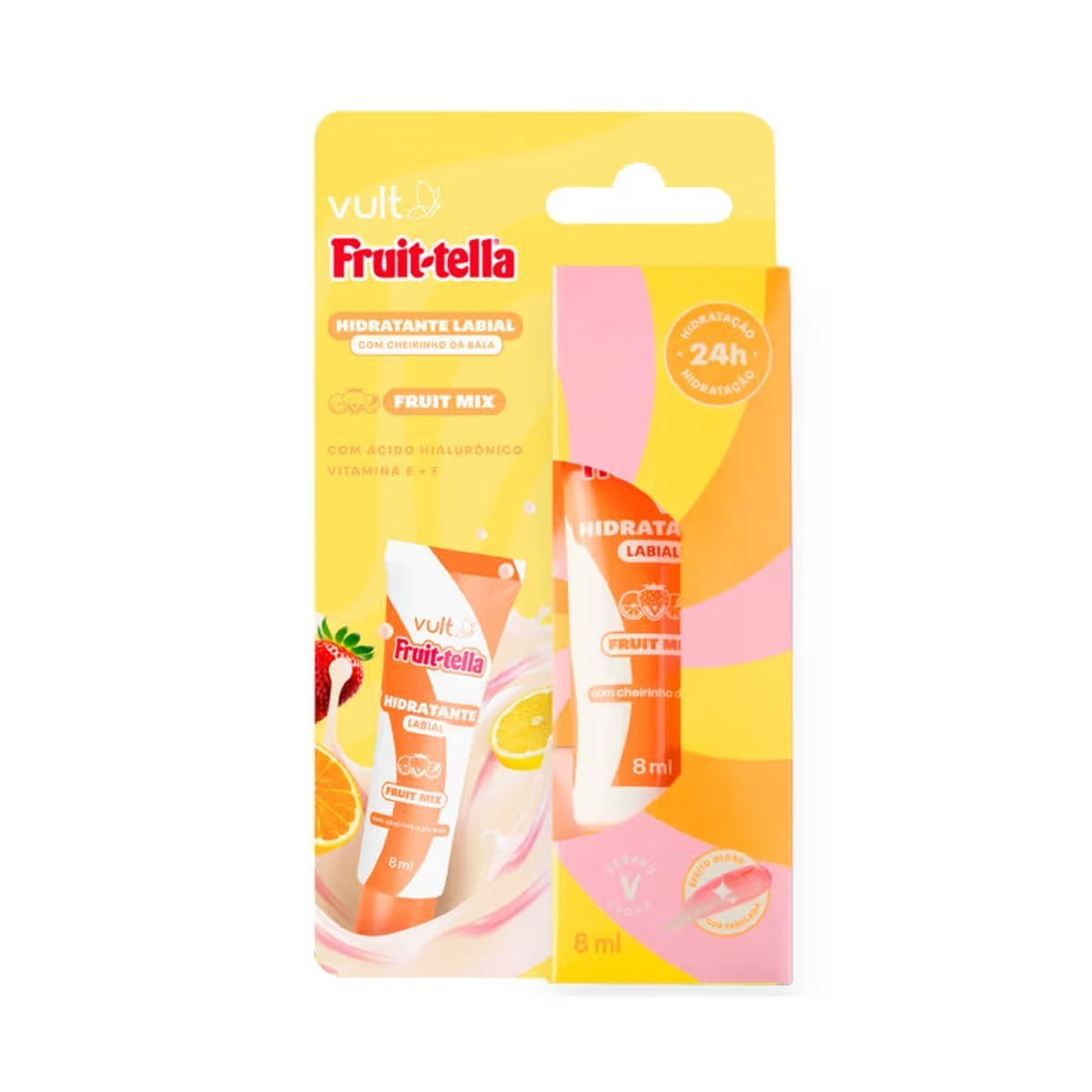 Hidratante Labial Rosa Perolado Fruit Mix Vult&Fruit-tella® 8ml