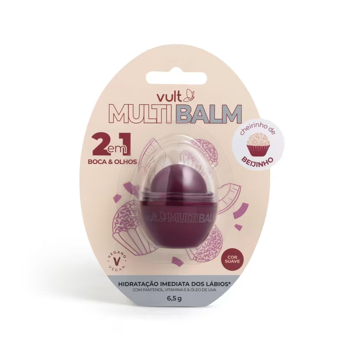 Multi Balm 2 em 1 Bordô Beijinho 6,5g