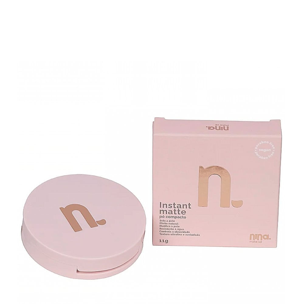 Pó Compacto Nina Make Up Instant Matte Cor 02