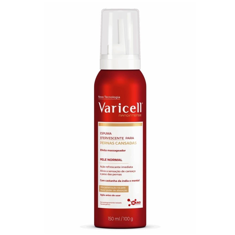 Espuma Efervescente para Pernas Cansadas Varicell Nanointense 150ml