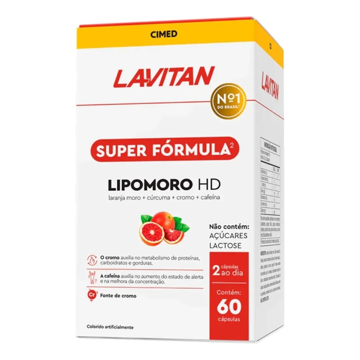 Super Fórmula Lavitan Lipomoro 100g 60 Cáps