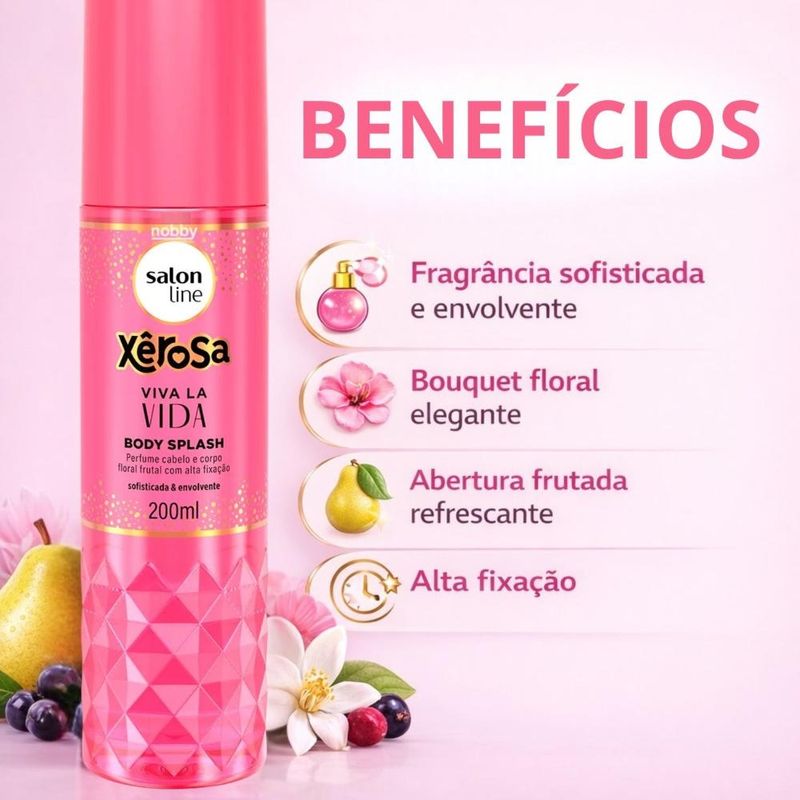 Body Splash Cabelo e Corpo Salon Line Xêrosa Viva La Vida 200ml