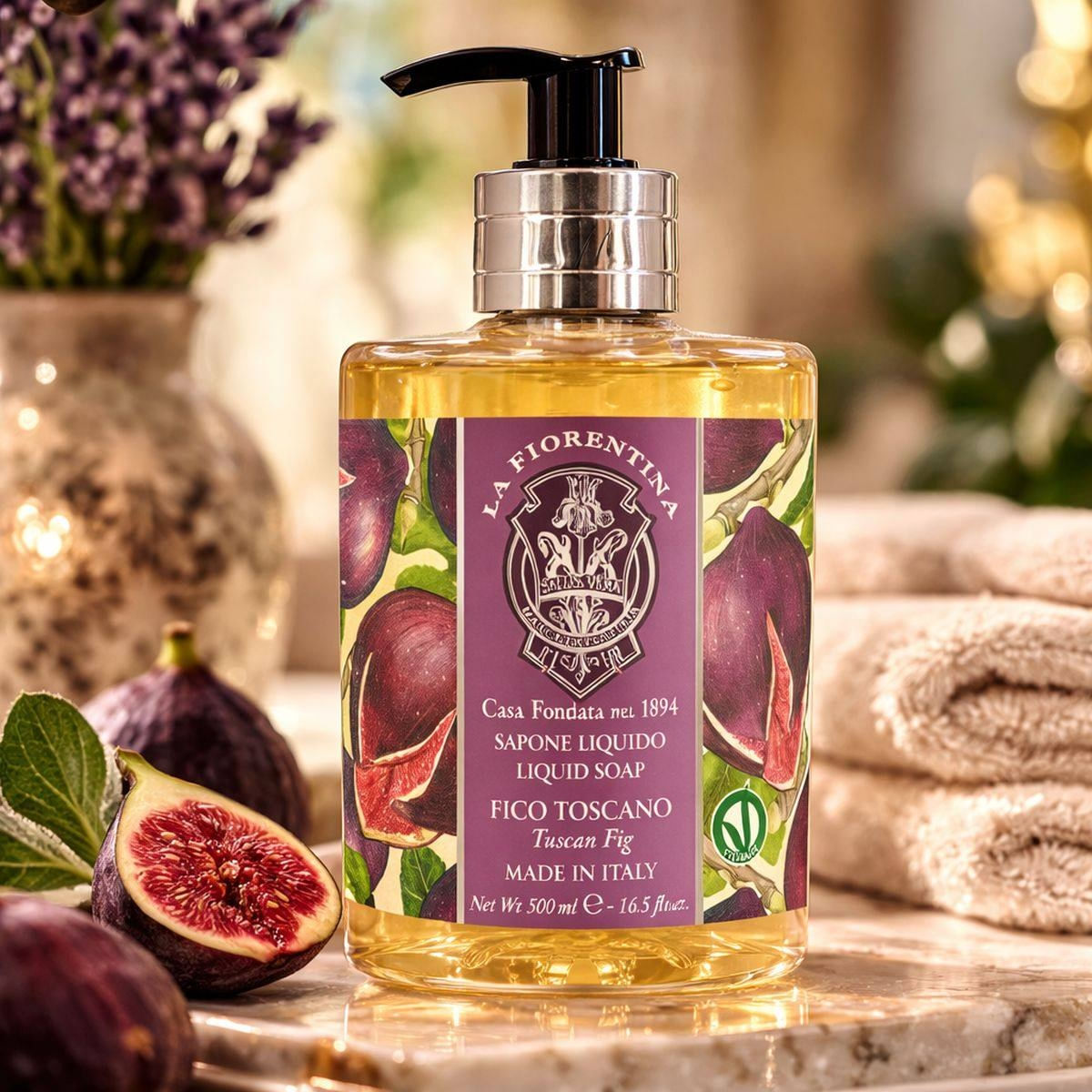 Sabonete Líquido La Florentina Fico Toscano 500ml Italiano Para