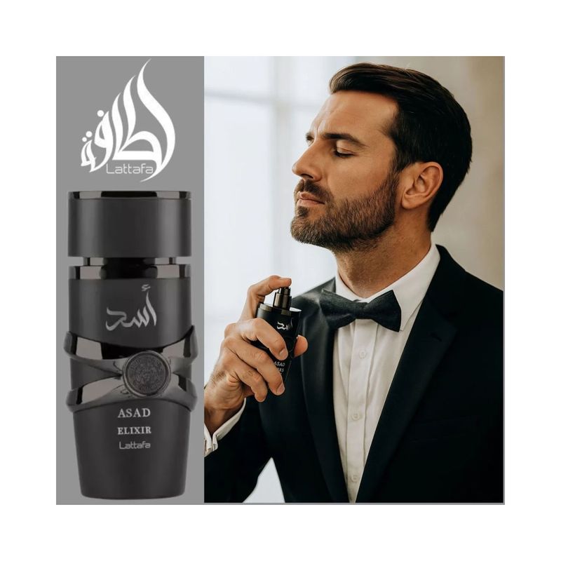 Asad Elixir Lattafa Perfume Árabe 100 Ml - Época Cosméticos