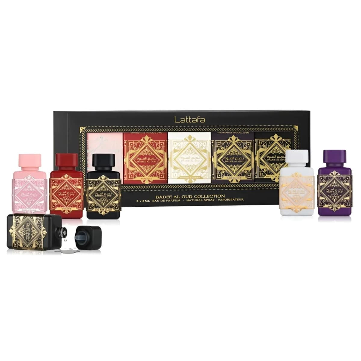 Kit Perfume Árabe Lattafa Bade'e Al Oud 5x5ml