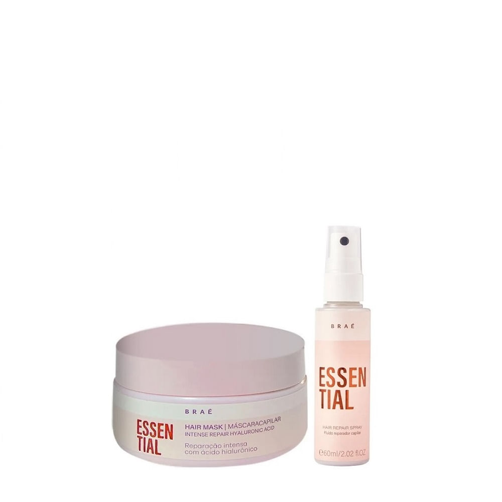 Kit Braé Essential Máscara 200g + Fluído Reparador 60ml