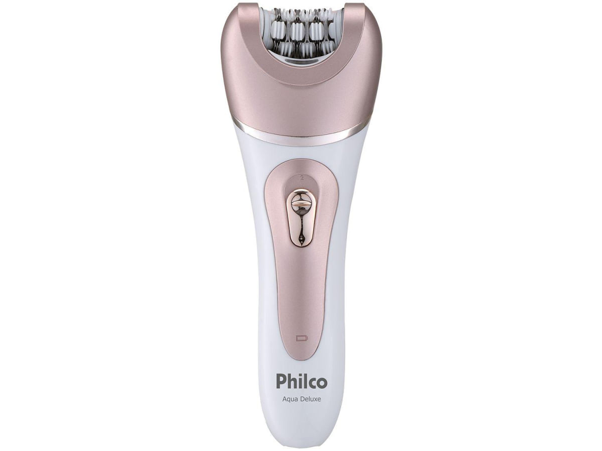 Depilador elétrico philco aqua deluxe sem fio seco e molhado pdp01r