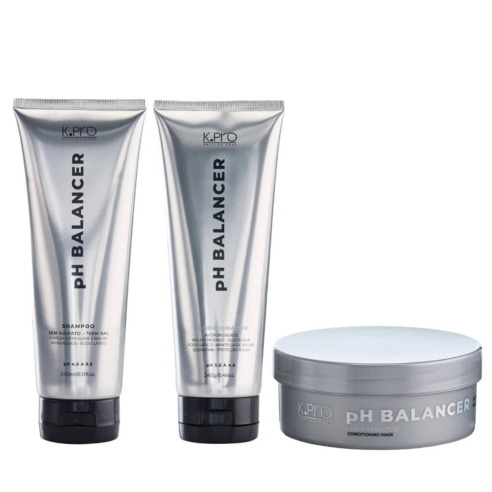 Kit K.Pro pH Balancer Shampoo 240ml + Condicionador 240ml + Máscara 165g