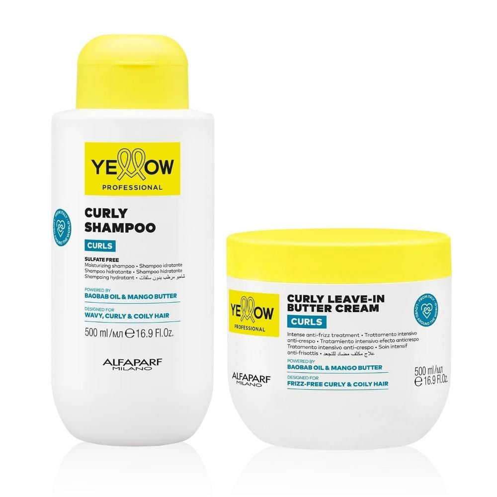 Kit Yellow Curls - Shampoo 500ml + Leave-In Butter Cream 500ml