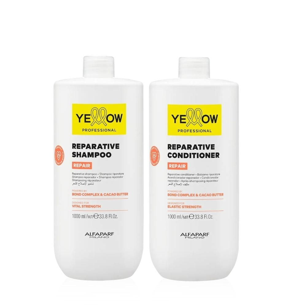 Kit Yellow Repair Tratamento Reparador - Shampoo & Condicionador 1 Litro