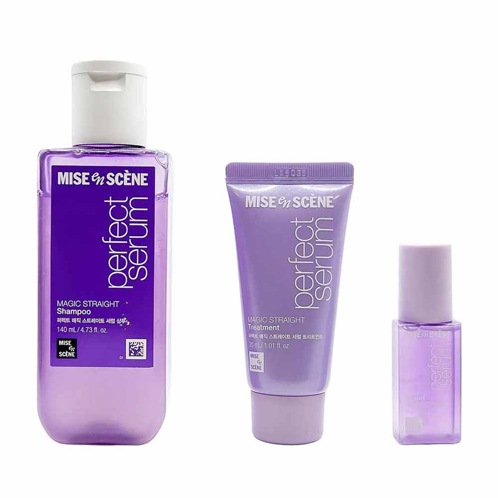 Mini Trio Magic Straight Mise en Scene Kit Shampoo + Máscara de