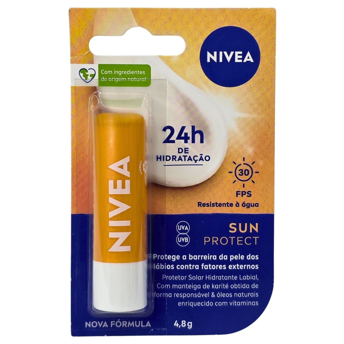 Protetor Solar Labial Fps 30 Sun Protect Nivea 4,8g