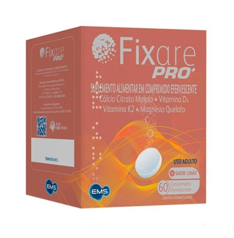 Fixare Pro Suplemento Alimentar Sabor Limão EMS 60cpr