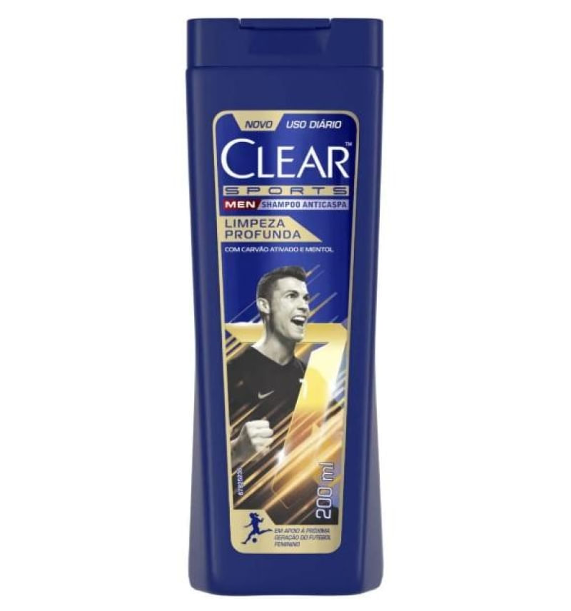 Clear Sports Shampoo Anticaspa Limpeza Profunda 200ml