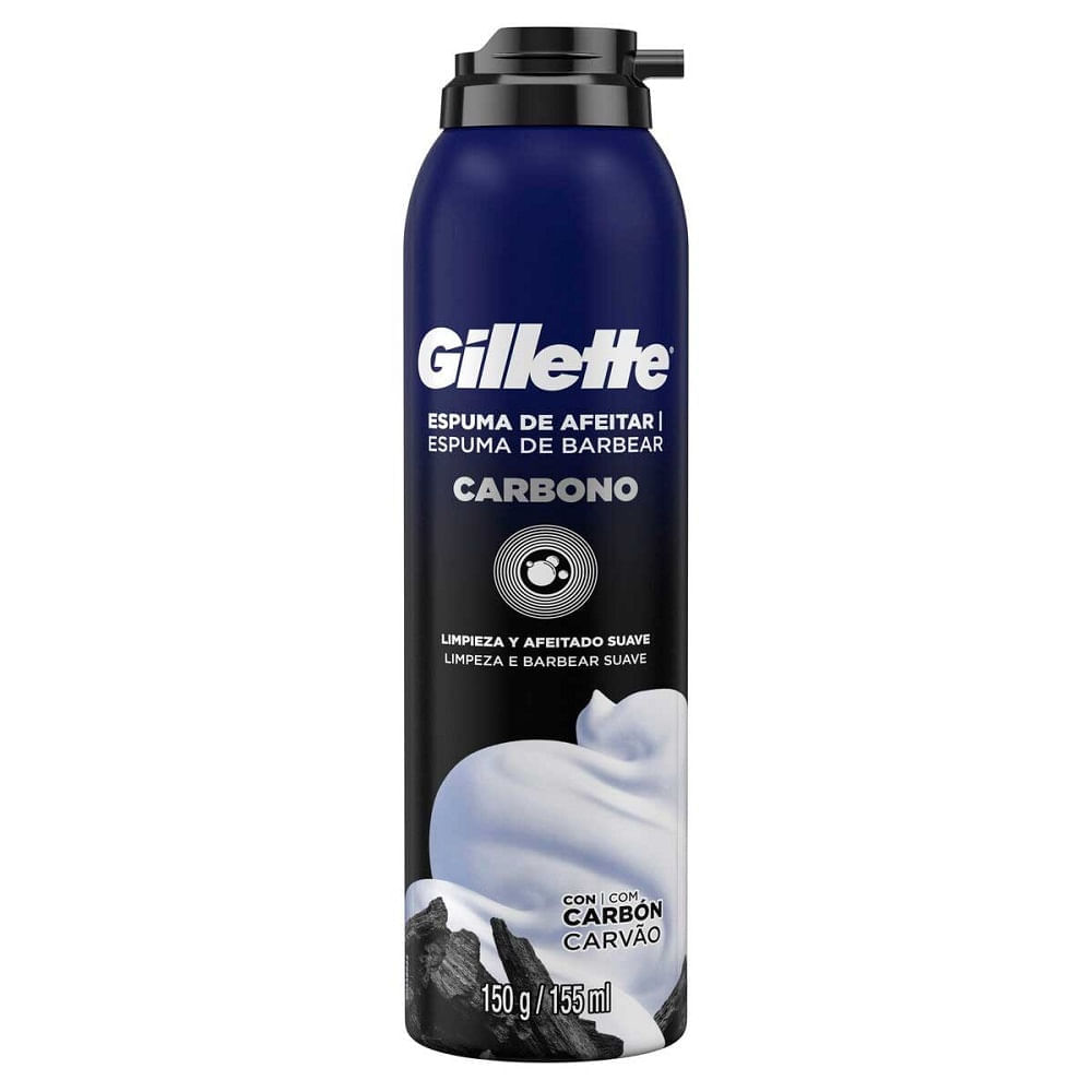 Espuma Barbear Gillette 150g Carbono