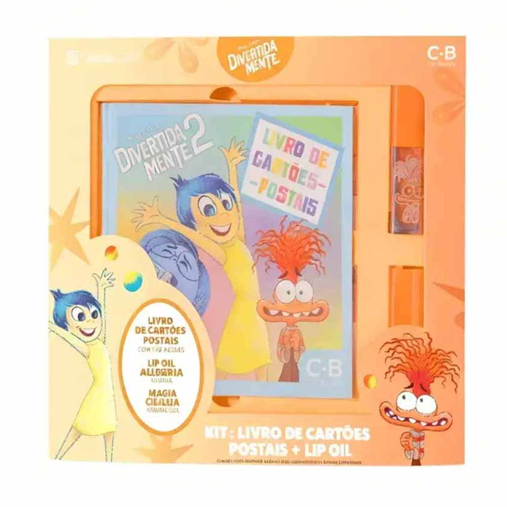 Kit Cia Beauty Livro Divertidamente + Lip Oil Alegria + Lip Oil Ansiedade