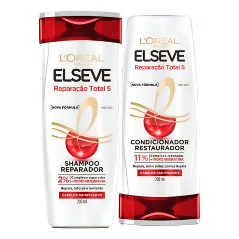 Kit Reparação Total Shamp+condic 200ml Elseve