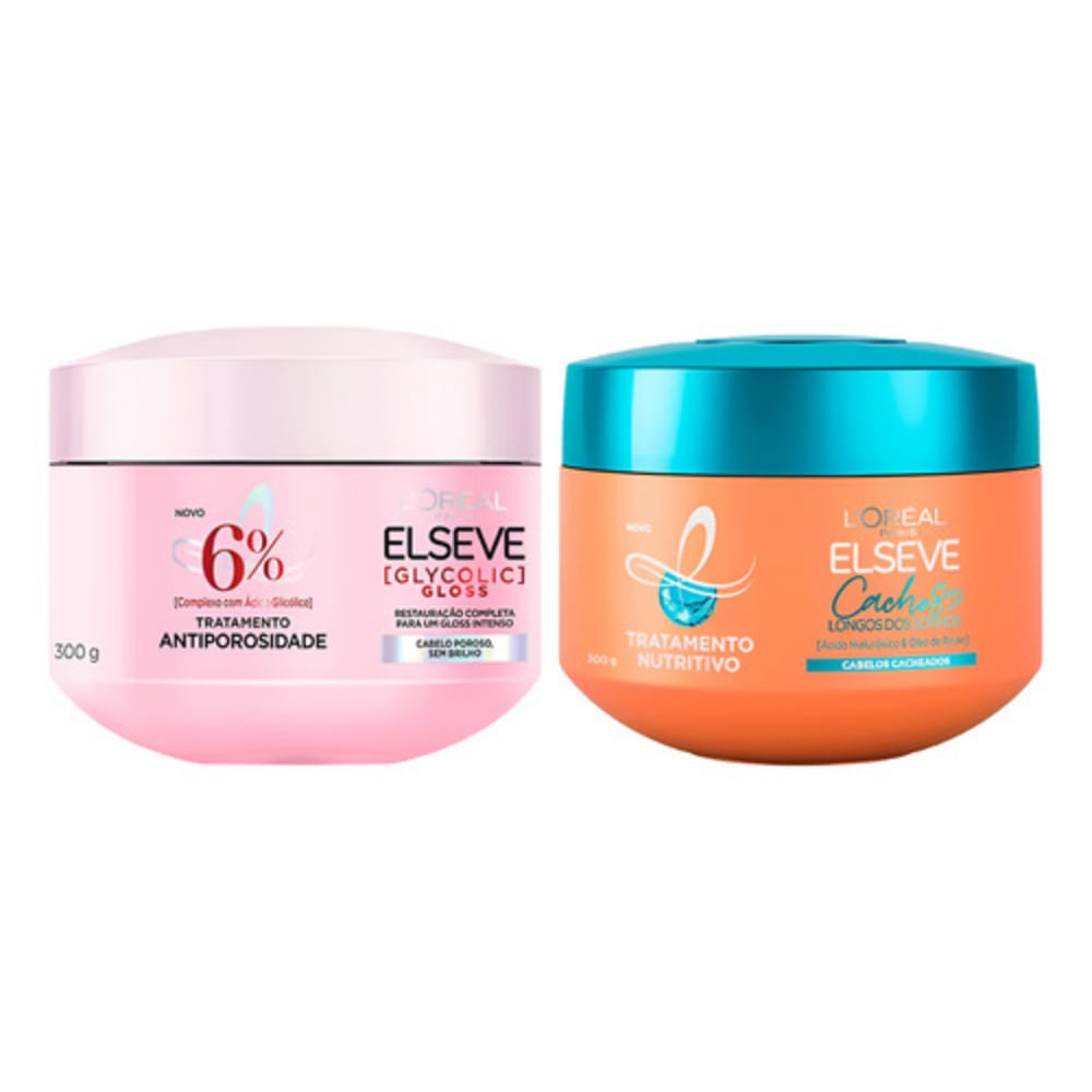 Máscara Glycolic Gloss + Máscara Cachos Dos Sonhos Elseve