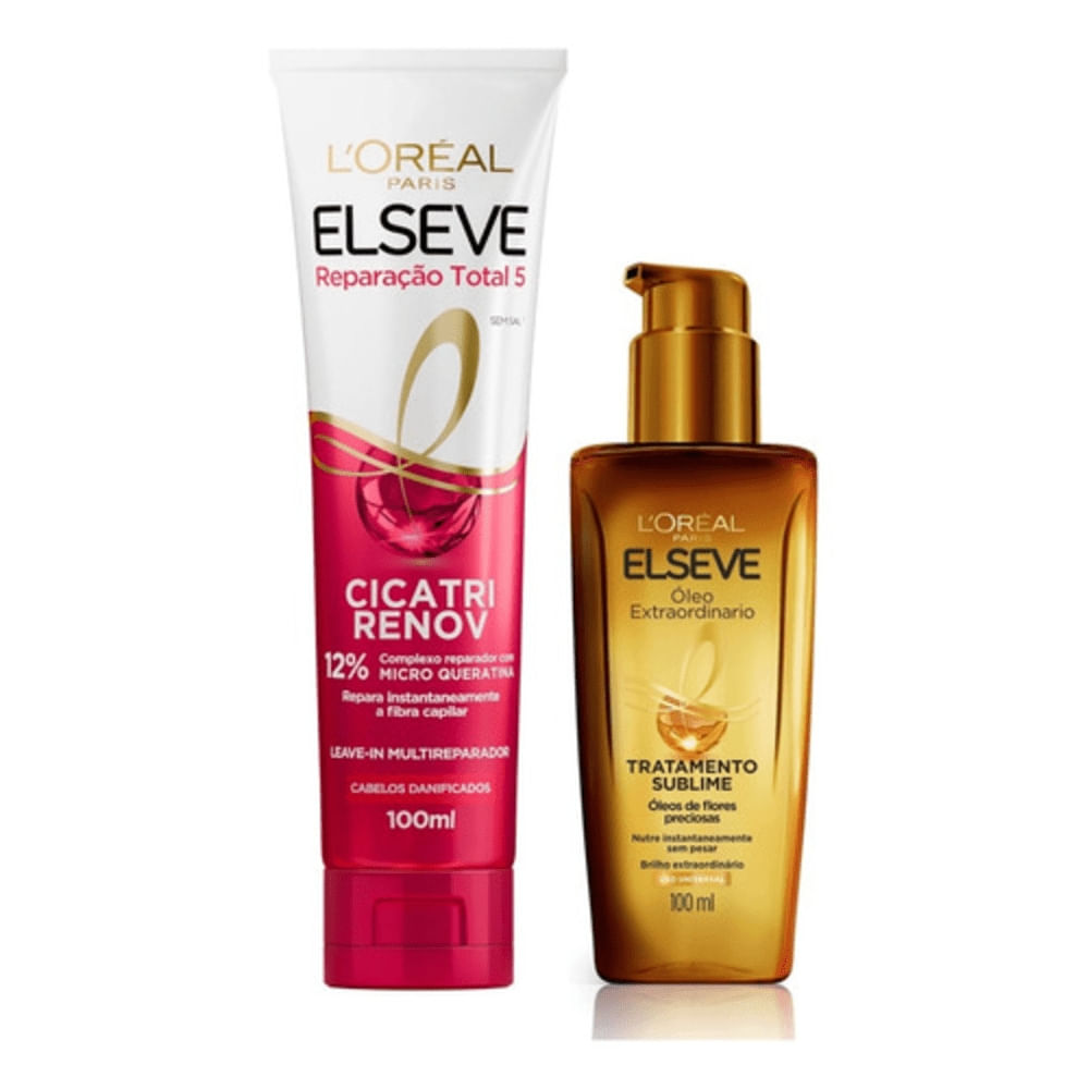 Kit Extraordinário L'oréal Elseve - Leave-in 100 mL & Óleo - 100 mL