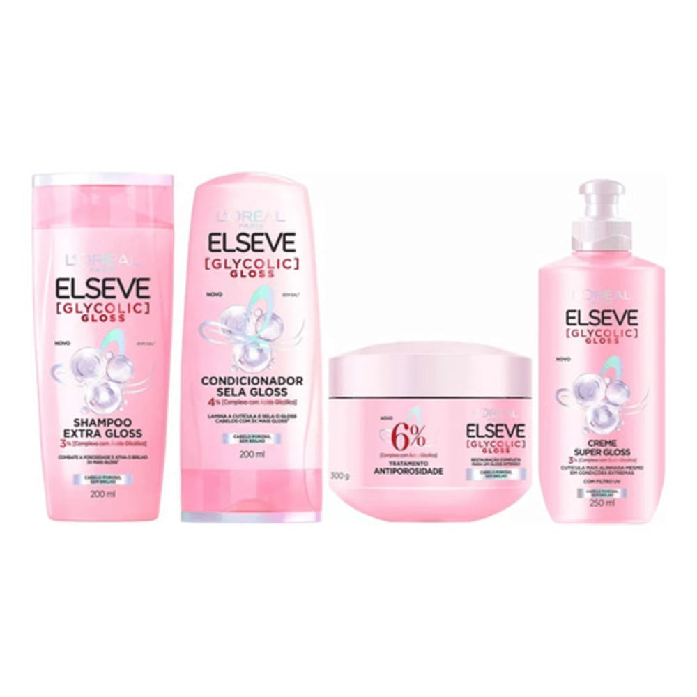 Kit Cabelos Extra Brilho - Glycolic Gloss L'oréal Elseve