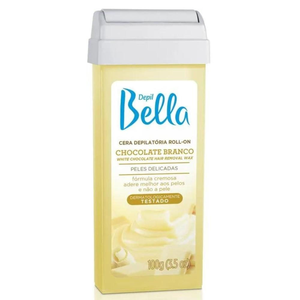 Refil Roll-on Chocolate Branco Cera Depilatória Depil Bella
