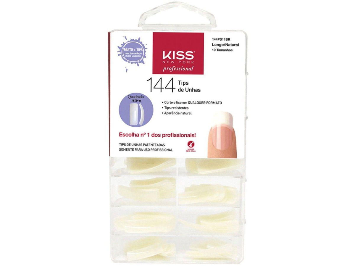 Tips de Unha Quadrado Kiss New York Natural