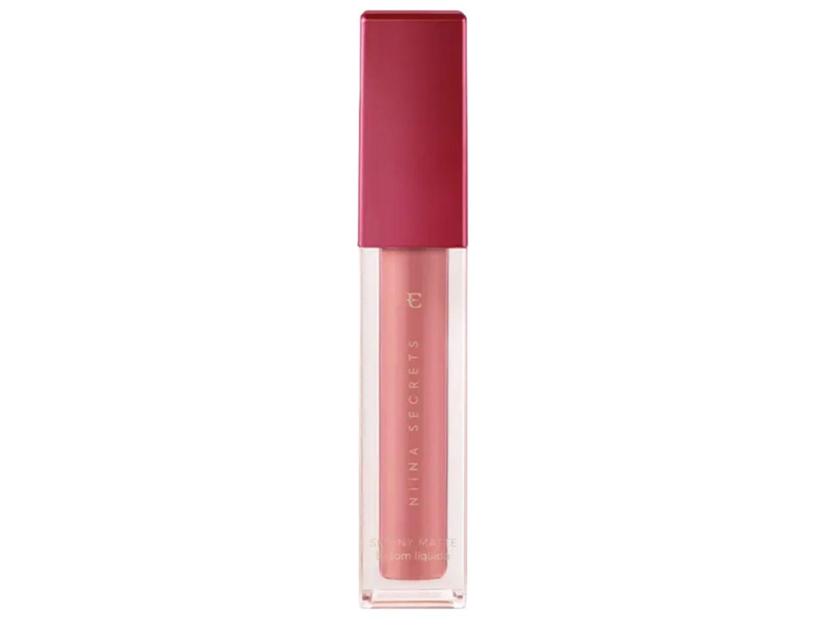 Batom Líquido Aveludado Eudora Niina Secrets Skinny Matte Rosê Gardenia Longa Duração 5Ml