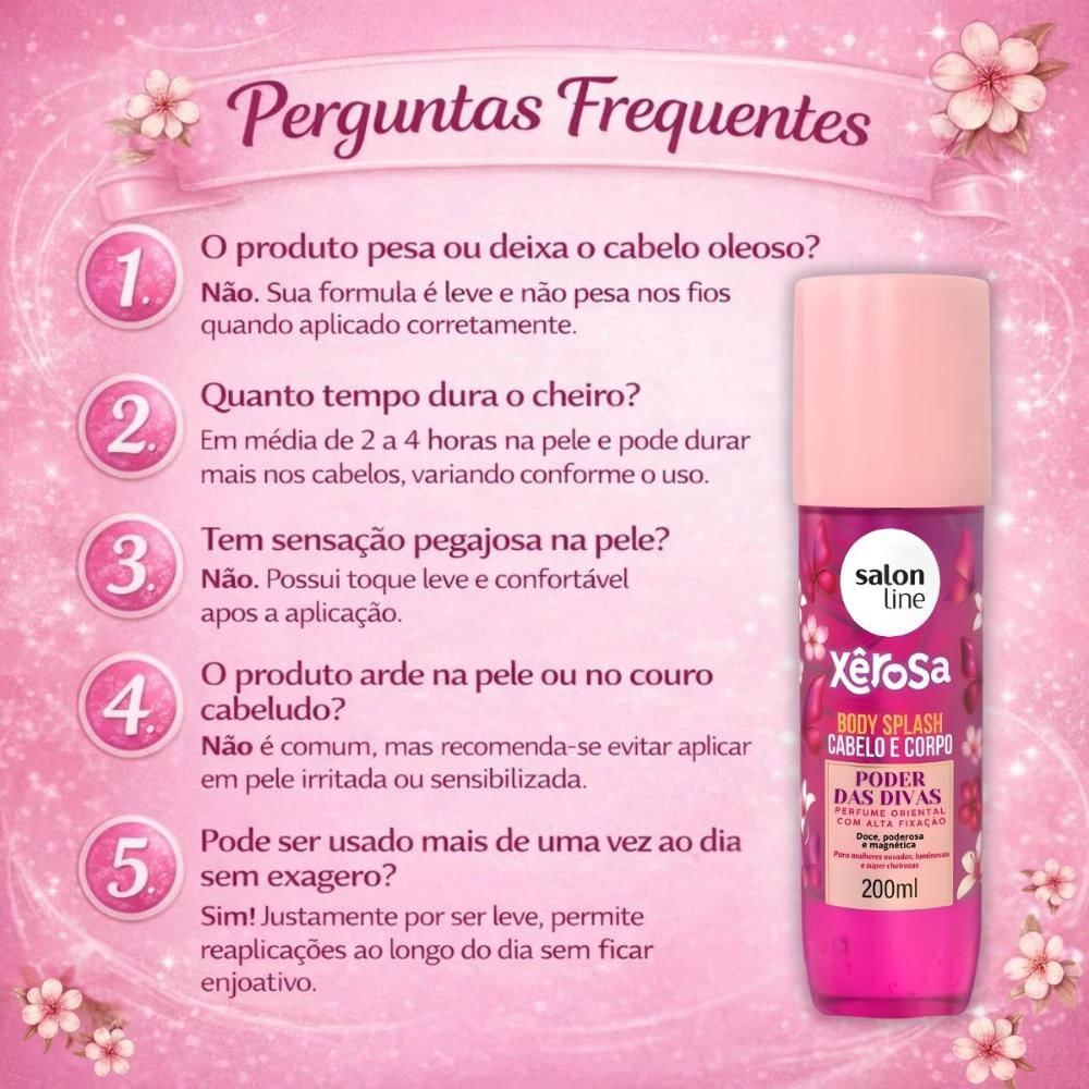 Body Splash Cabelo e Corpo Salon Line Xêrosa Poder Das Divas 200ml
