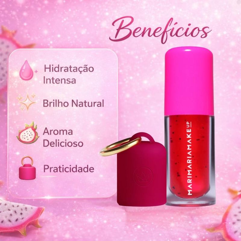 Kit Mari Maria Makeup: Lip Oil Juice Pitaya e Case Pitaya - Época