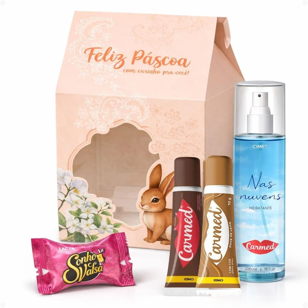 Kit Páscoa Carmed: Brigadeiro, Doce De Leite, Body Splash Nas Nuvens E Mimo