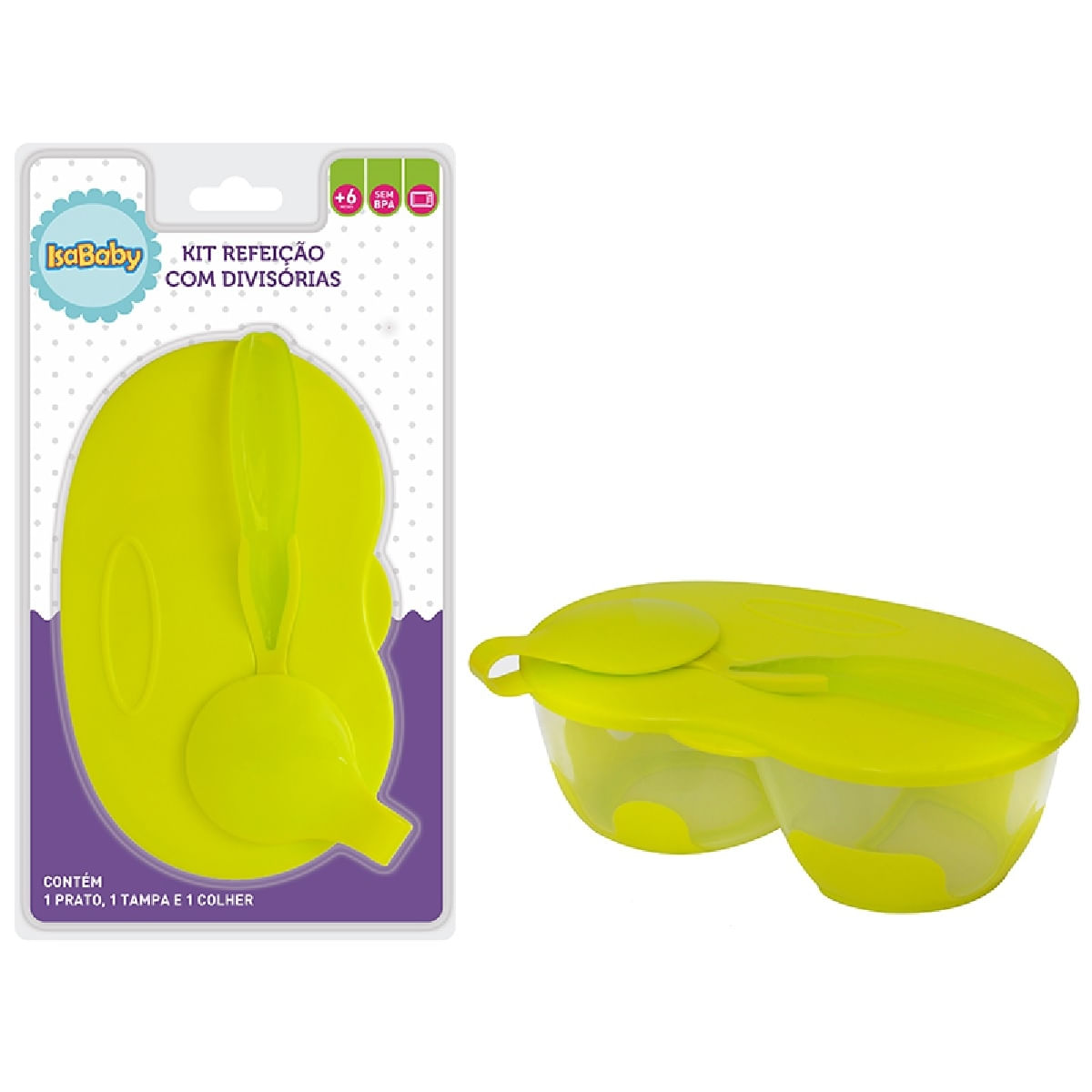Kit Refeição Com Divisórias Isababy