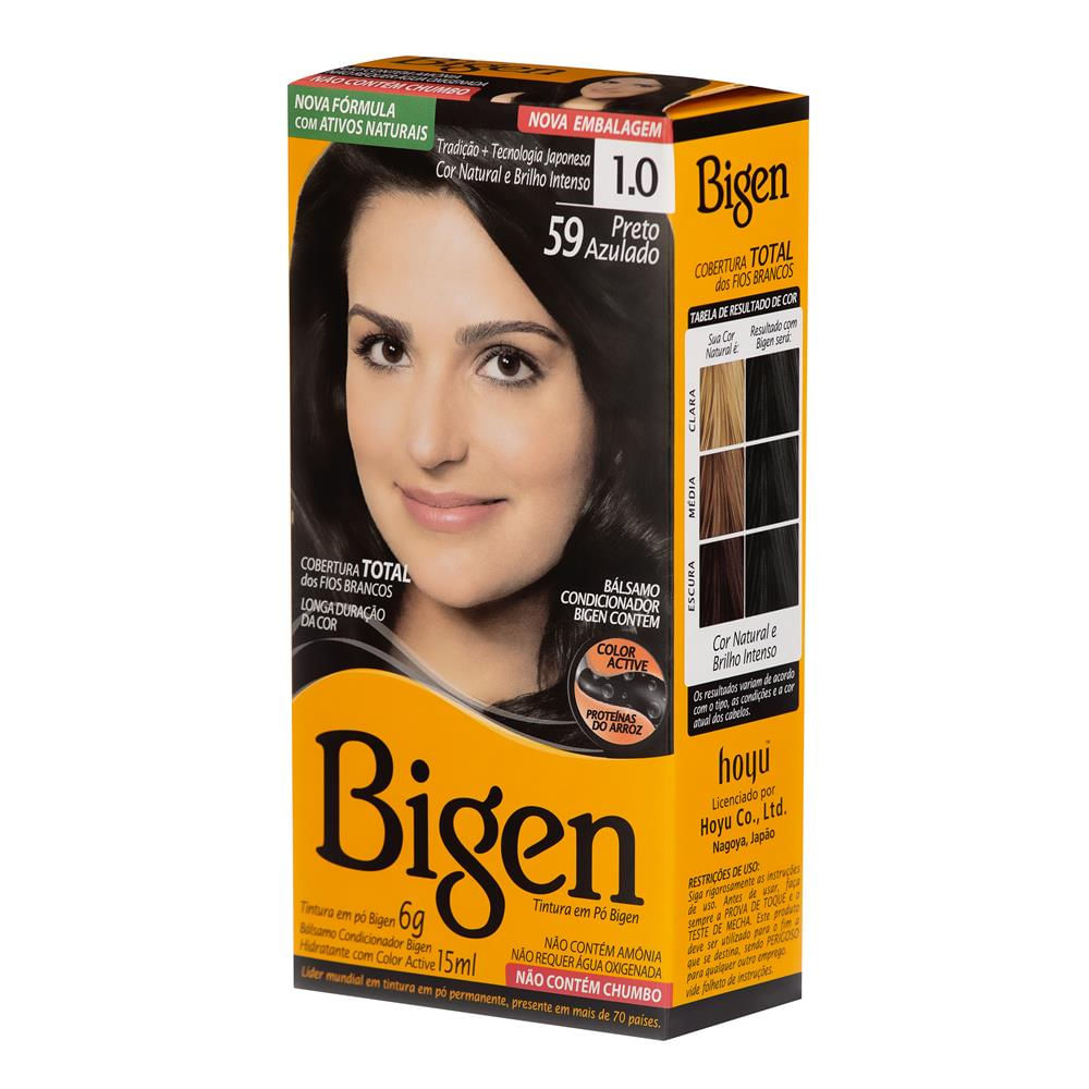 Tintura Bigen 1.0 Preto Azulado 6g