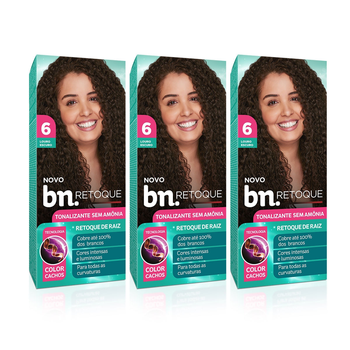 Kit Tonalizante Louro Escuro 6.0 Sem Amônia 90g (3 itens)