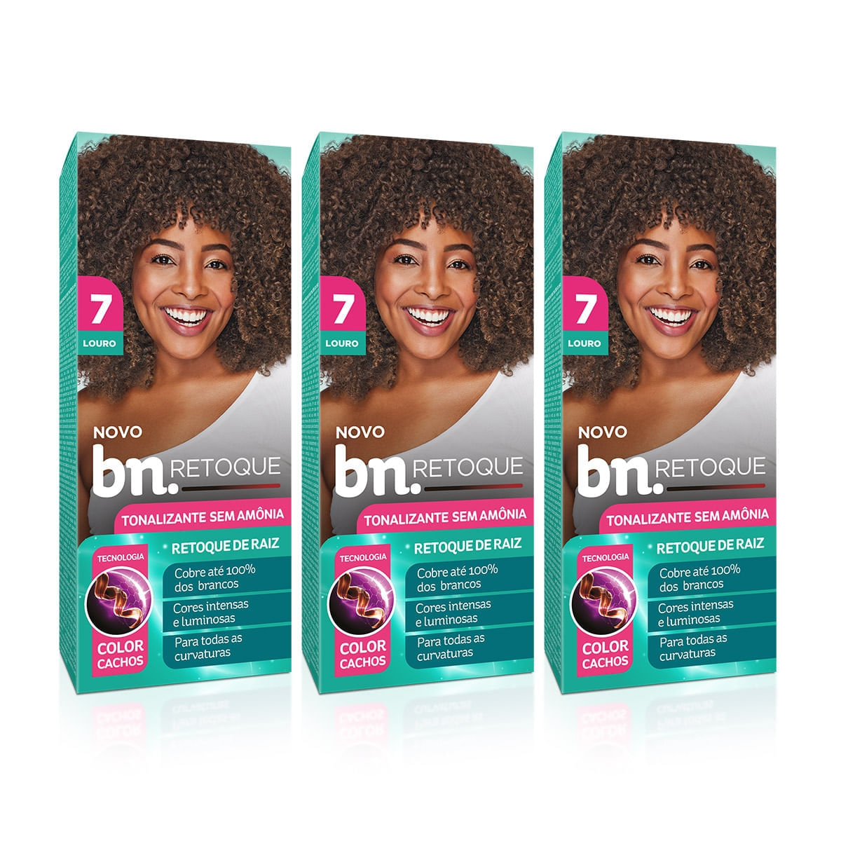 Kit Tonalizante Louro 7.0 Sem Amônia 90g (3 itens)
