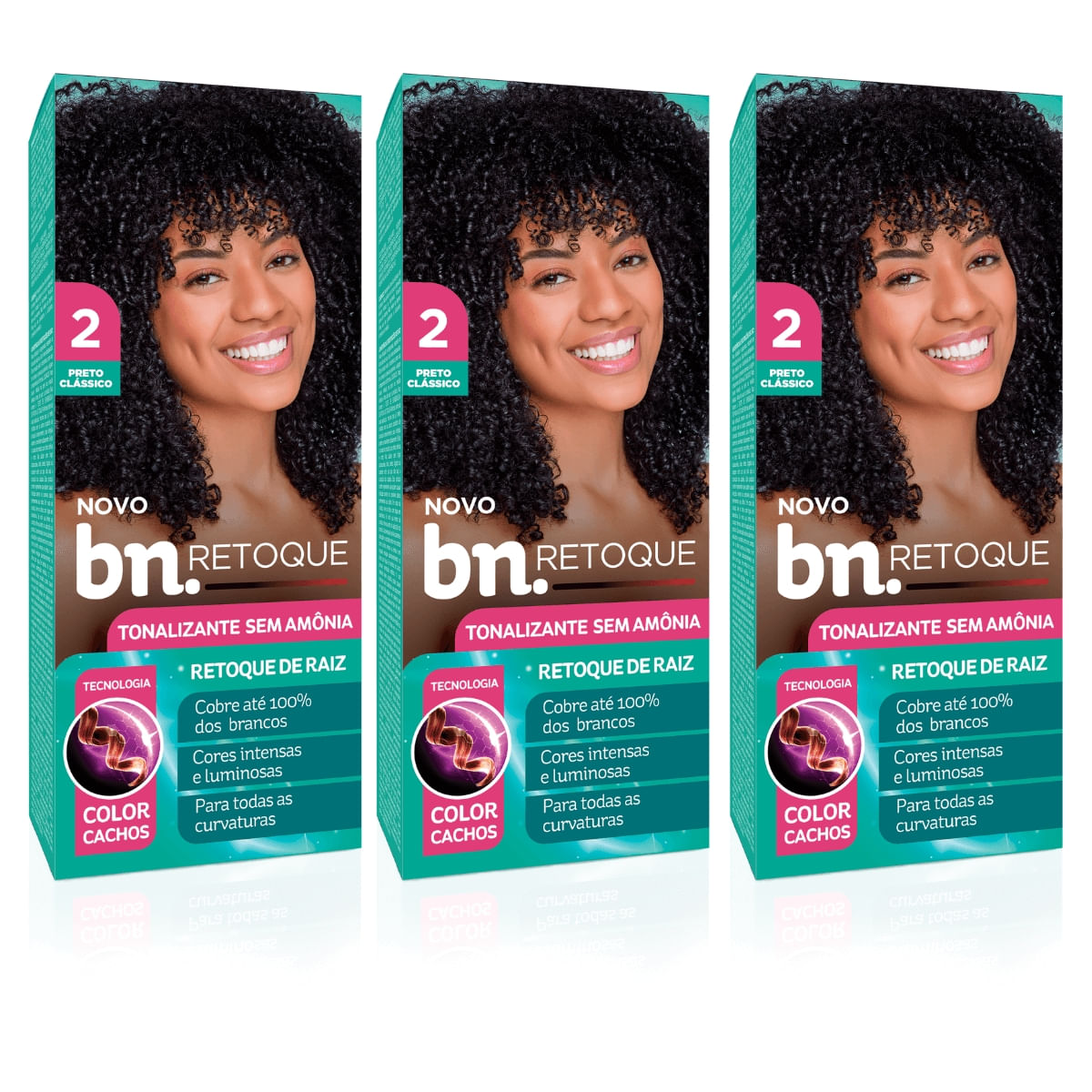 Kit Tonalizante Preto Clássico 2.0 Sem Amônia 90g (3 itens)